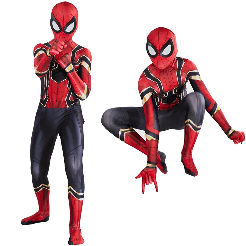 Kids Mens Spiderman Costume Spider-Man Child Boys Cosplay Superhero Jumpsuit - Foto 4