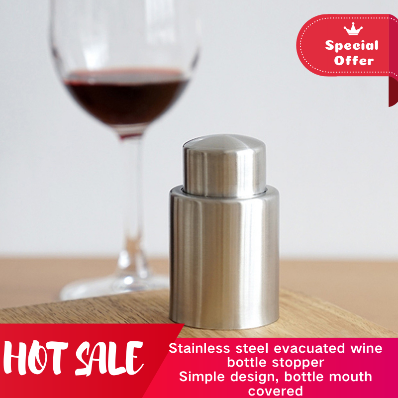 Stainless Steel Wine Stopper for Freshness Vacuum Sealed, Leakproof