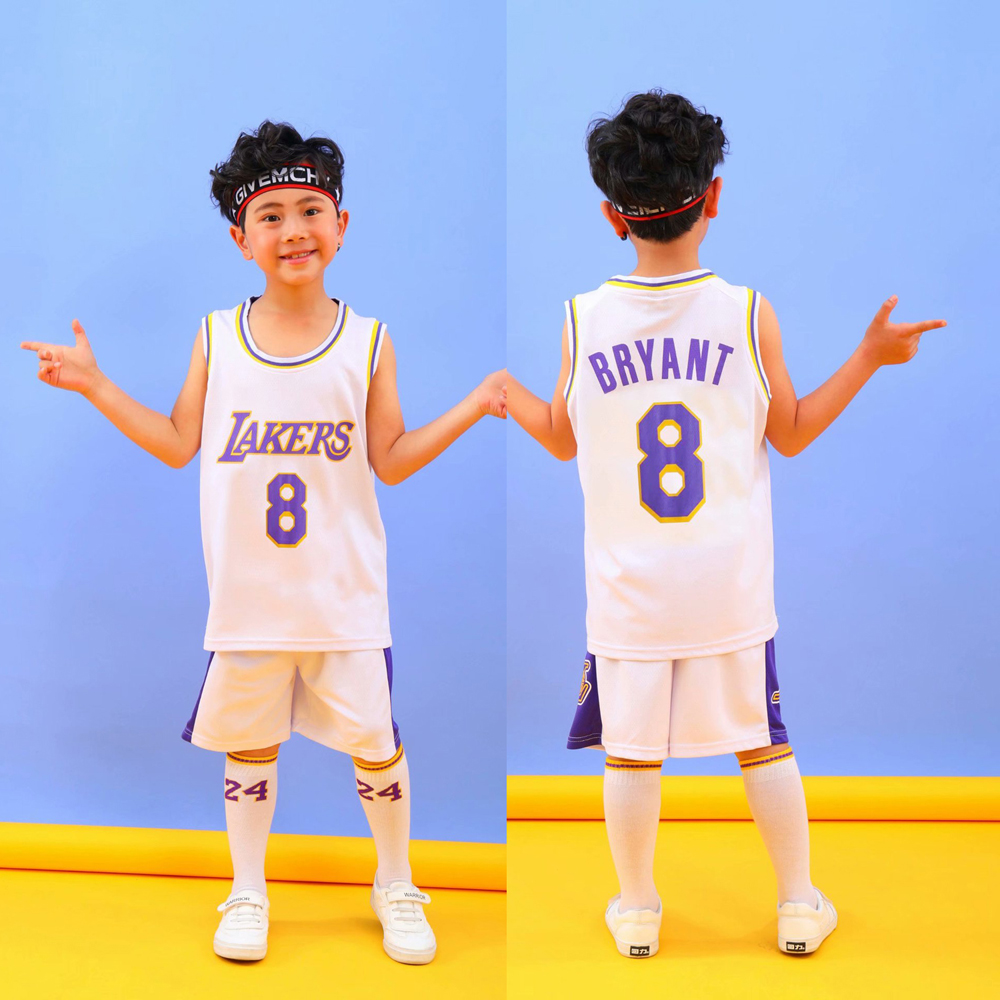 Los Angeles Lakers 8 Kobe Bryant Jersey for Kids Children Basketball Uniform