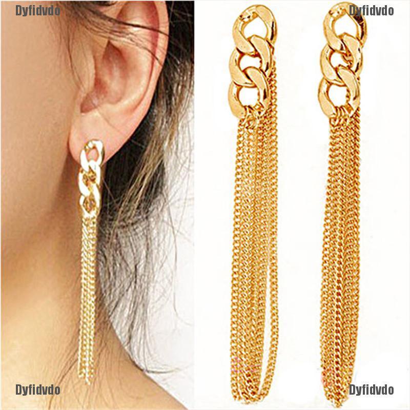 Gold on sale tassel earrings