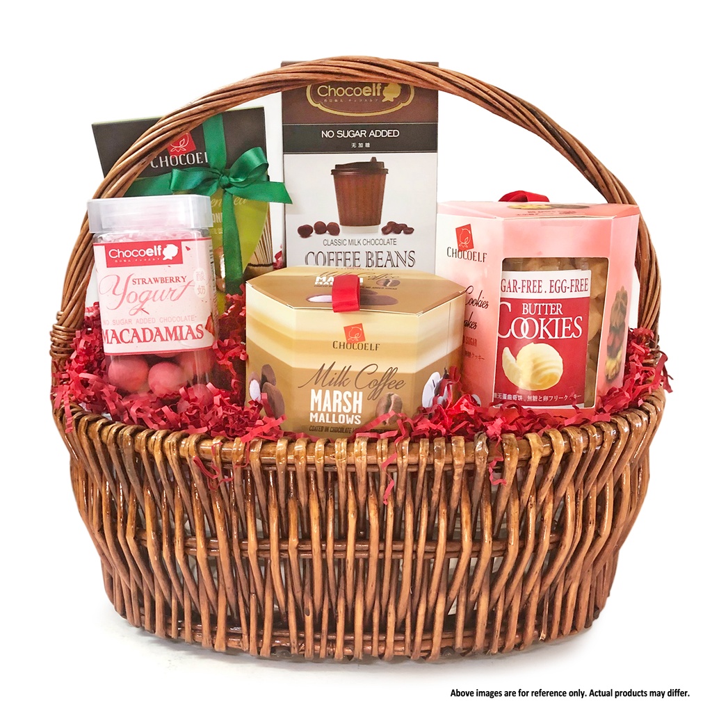 CHOCOELF Premium Basket Chocolate Gift Hamper | Shopee Singapore