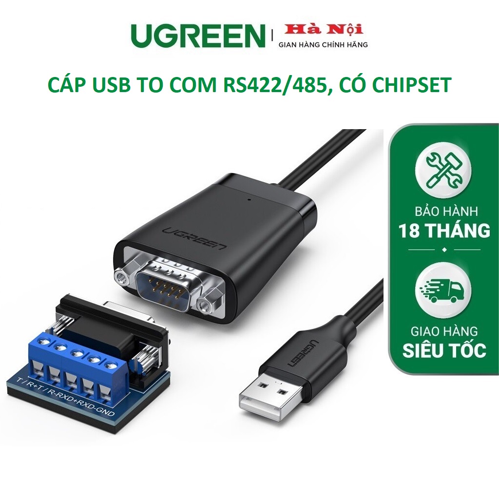 Ugreen 60562 Premium USB to Com RS422/485 Cable FTDI Chipset 1.5M long ...