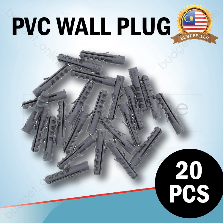 20pcs Plastic PVC Hex Nut Sleeve Wall Plug Wall Plug Screw Wall Plugs ...