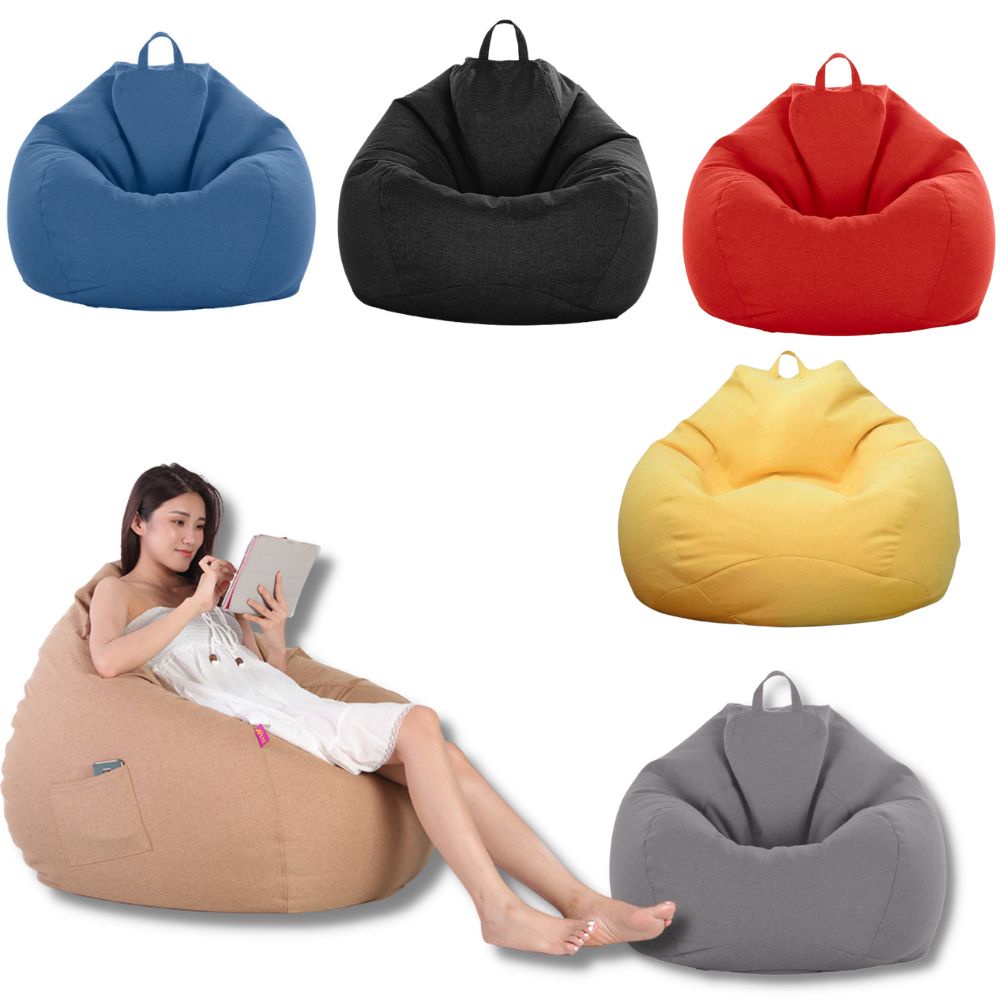 Minimalist Bean Bag Sofa Chair with Filling FREE Foot Rest Shopee Singapore