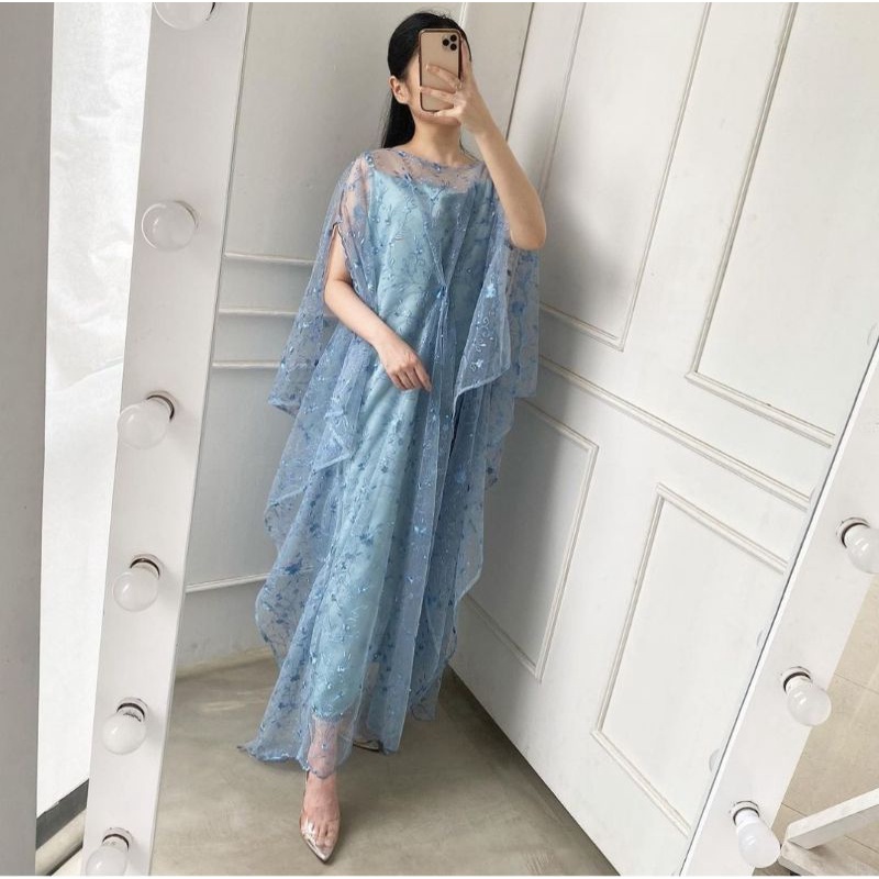 Pearl Kaftan Dress - Blue