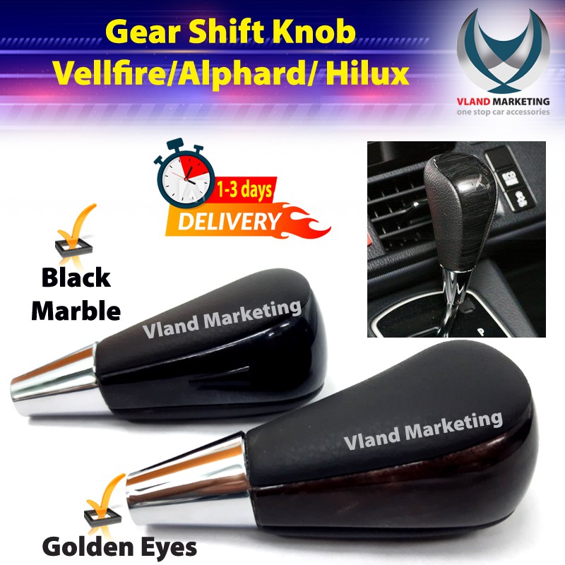 Gear Shift Knob Toyota Vellfire Alphard Estima Hilux Camry (Black