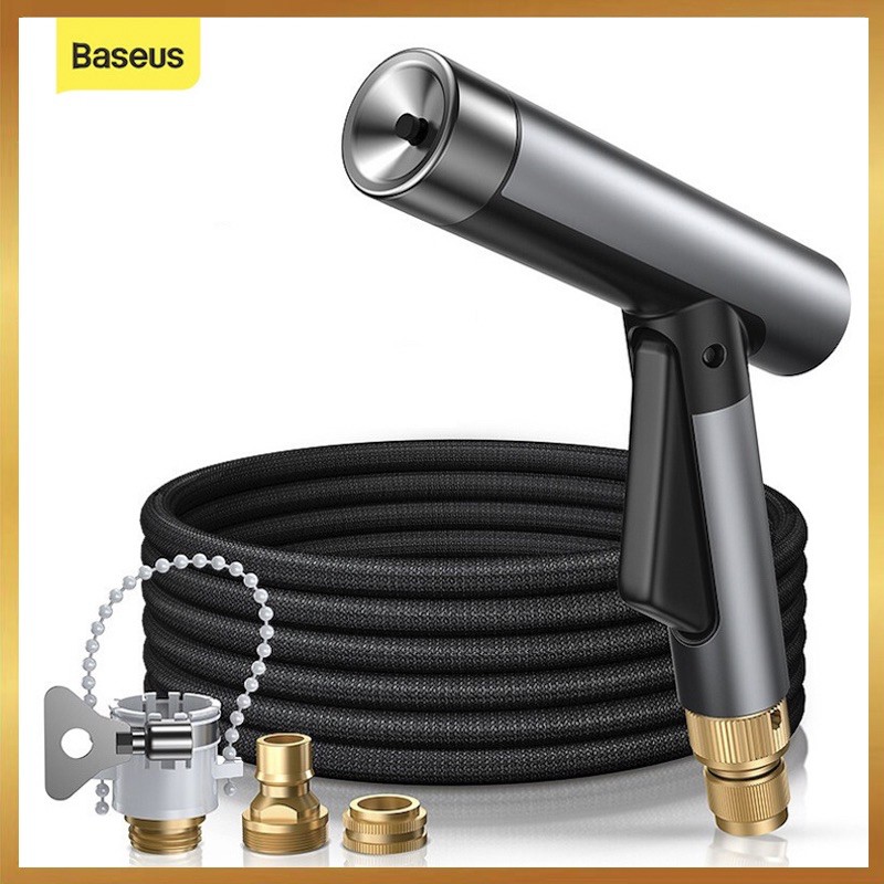 Baseus Car Washer Gun | Alloy High Pressure Water Gun | Magic Flexible Hose | Local Stock Available! 7.5M/15M/30M