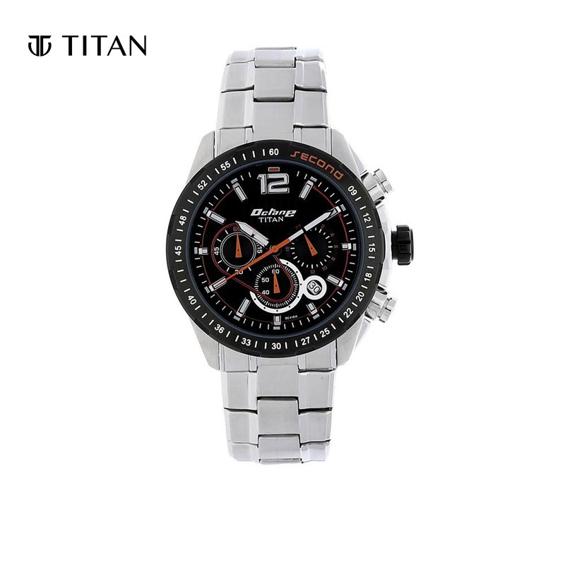 Titan Black Dial Chronograph Men s Watch 9447KM01