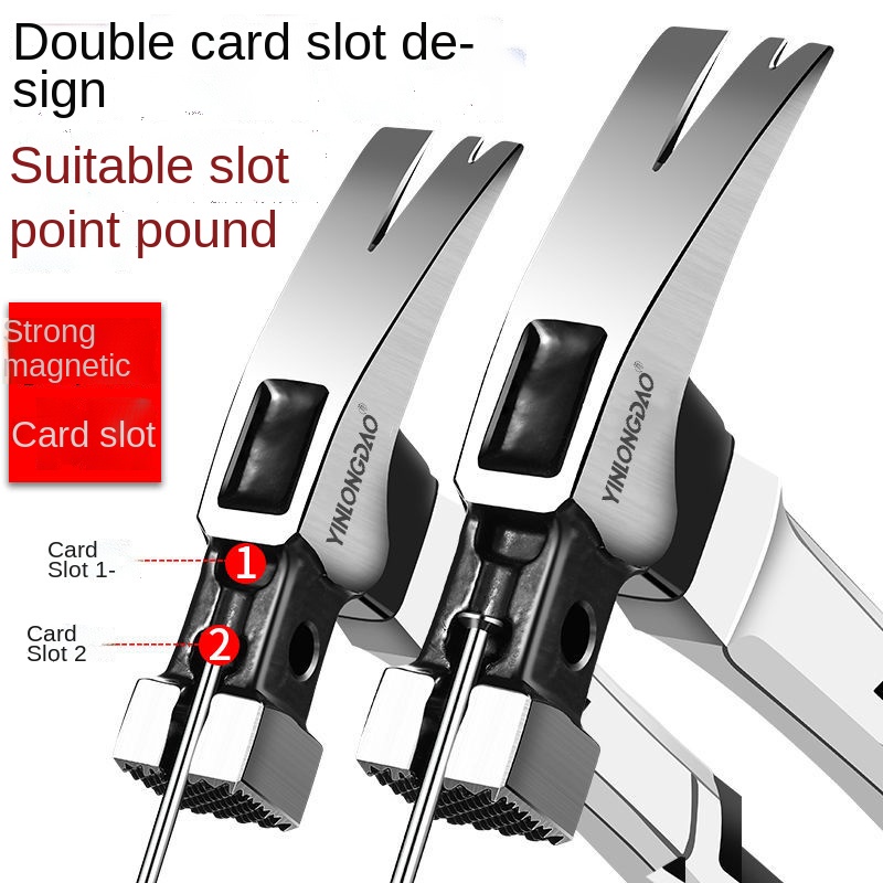 Ready Stock Supply Claw Hammer Tool Hardware Woodworking Multifunctional Household Magnetic Nail With In
