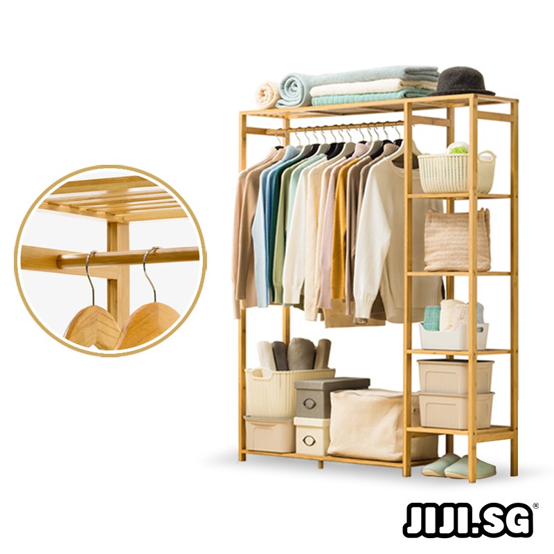 (JIJI SG) Open Concept Solid Wood Wardrobe - Solid Wood / Wardrobe ...