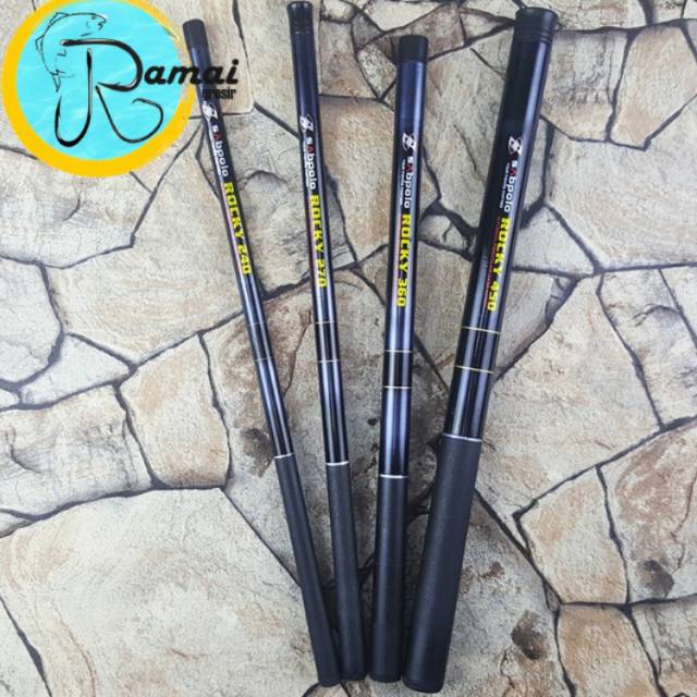 Joran Tegek Ruas Pendek 40cm Rocky Medium Fiber Kagawa Joran Tegek 270-540 ringan Telescopic - Gambar 2