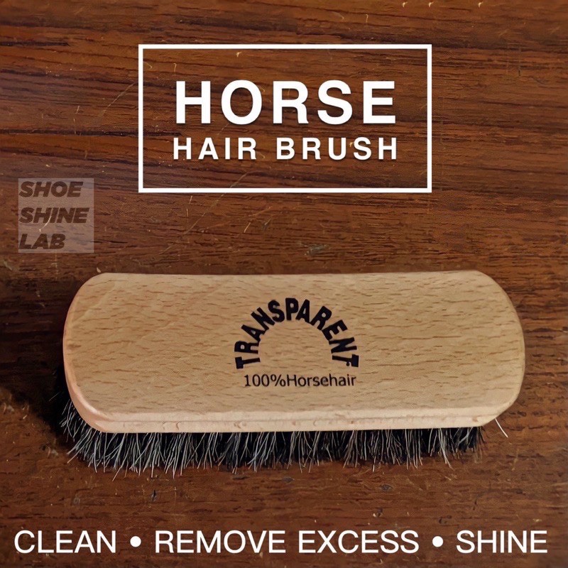 Horse Hair Brush, 100 Natural Horsehair, Clean Polish Buff (SHOE SHINE LAB Singapore Instock