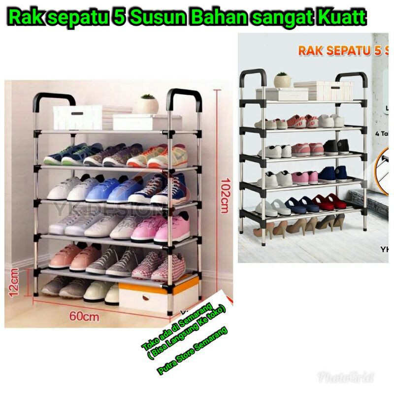 Portable shoe rack, shoe stand, 5-tier shoe cabinet, shoe stand ...
