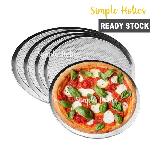 Aluminium Mesh Pizza Screen Pizza Net Pizza Tray Pizza Holder Pizza Pan with Holes Shopee Singapore