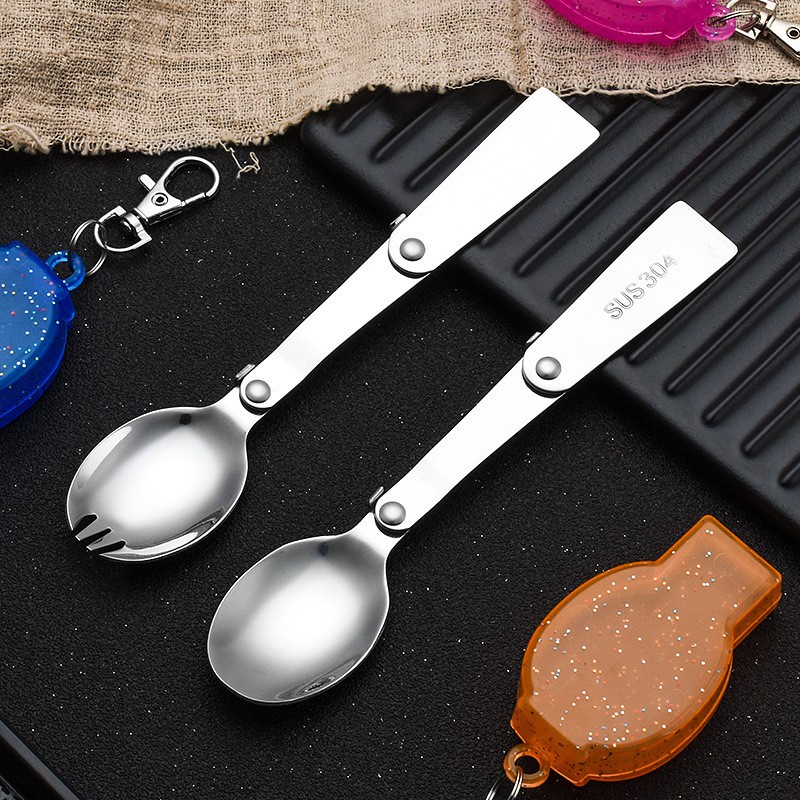 Ready stock mini ortable cutlery hiking camping spoon portable flatware ...