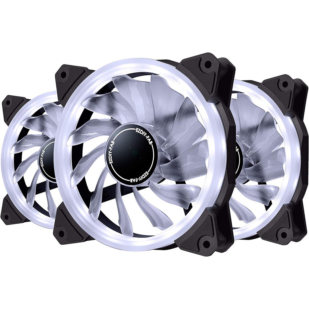 EZDIY-FAB 12cm LED Ring Fan Chassis Cooling Support 3pin Motherboard ...
