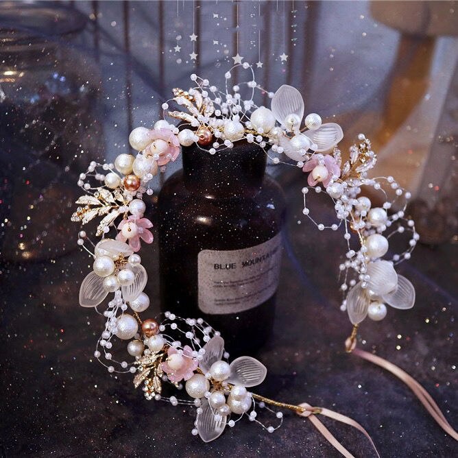 In Stock Girls Garland Fresh Beautiful Headdress Flower Children Children Hair Accessories Fairy Beautiful Mori Style Korean Style Show Holiday Headband Wrist Flower