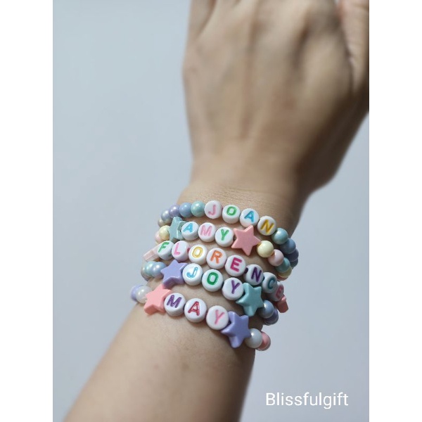 Buy Personalised Beaded Bracelets, Name Bracelet, Beads, Charity