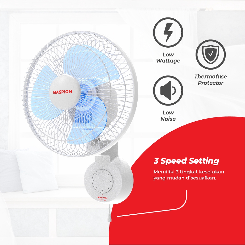 Maspion Wall Fan Kipas Angin Dinding 9 Inch MWF-23 - Gambar 3