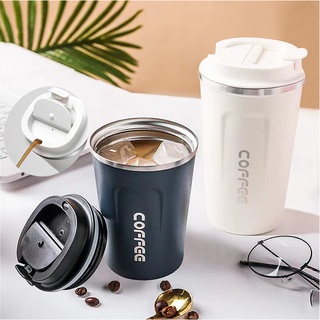 Double Stainless steel Coffee Mug Thickened Big Car Thermos Mug Travel  Thermo Cup Thermosmug For Gifts 510/380ML Thermos Flask