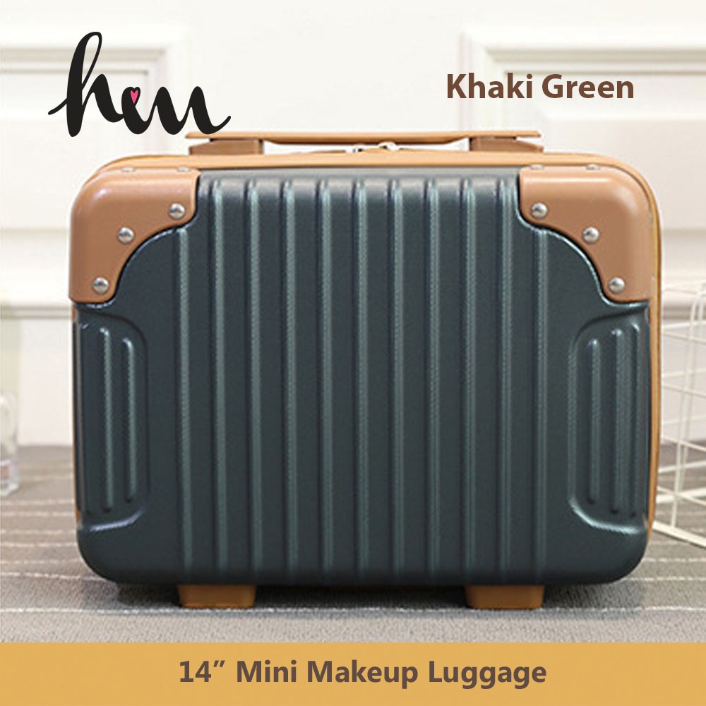 14" inch Mini Suitcase Hand Carry Make Up Luggage, Cosmetic Bag, Anti
