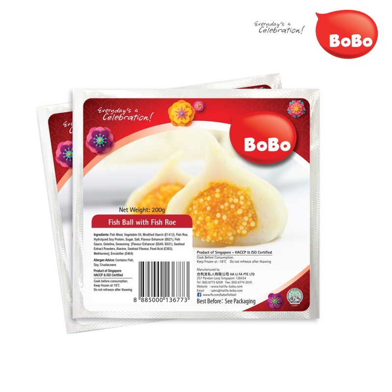 [Twin Pack] BoBo Fishball with Fish Roe 200g Halal | Shopee Singapore