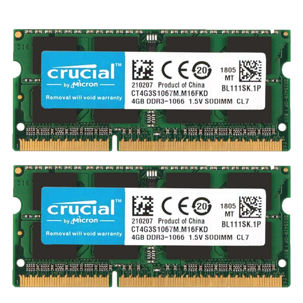 Crucial 12GB (3 x 4GB) PC3L-12800 (DDR3L-1600) Memory (RAM) Mac SO-DIMM  M16FKD