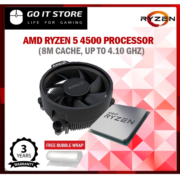 AMD Ryzen 5 4500 AM4 Socket MPK Tray Desktop Processor (6 Cores, 12 ...