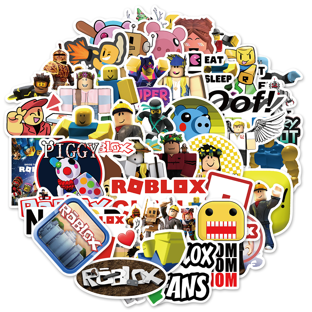 50 pcs game Roblox graffiti stickers luggage laptop waterproof stickers |  Shopee Singapore