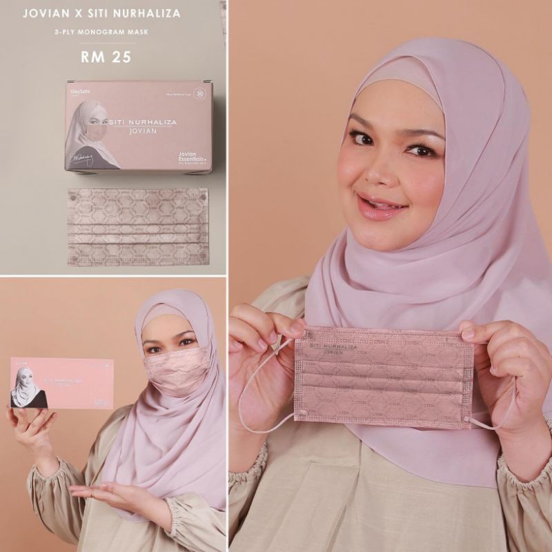 Jovian X Siti Nurhaliza 3play Mask Champagne Brown Edition & Rosette