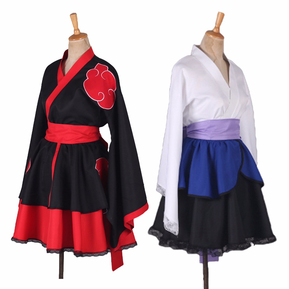 6 Styles Anime Naruto Lolita Dress Women NARUTO Cosplay Costume Akatsuki  Kimono Maid Dress Uchiha Sasuke Lolita Clothes Suit | Shopee Singapore