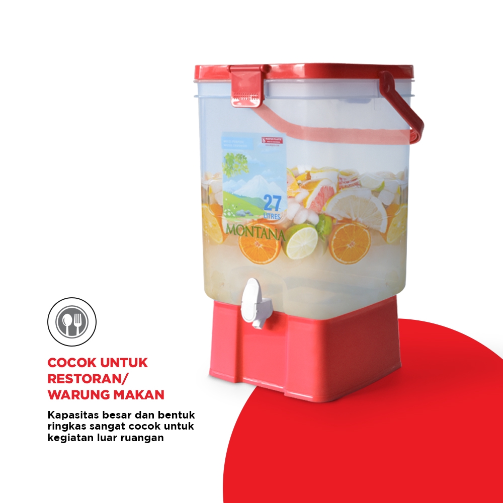 Maspion Dispenser Air Minum Plastik Montana Water Dispenser 27 Liter - Gambar 3
