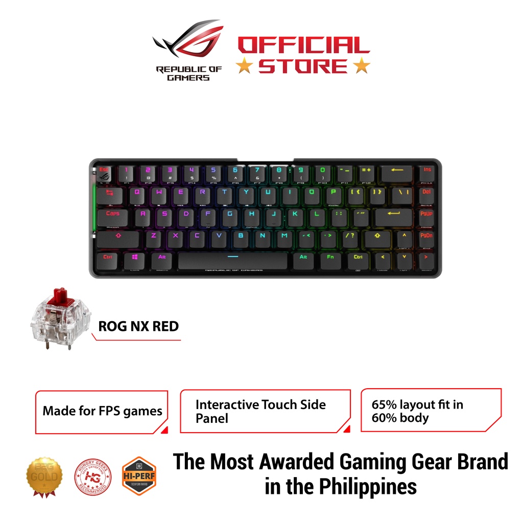 Asus ROG Falchion NX Red Linear Wireless Mechanical Gaming Keyboard ...