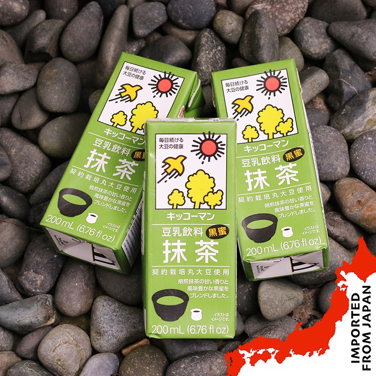 Kikkoman Soy Milk Matcha (200ml) 6 packets Shopee Singapore