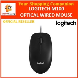 Logitech M100r Wired USB Mouse (Black)