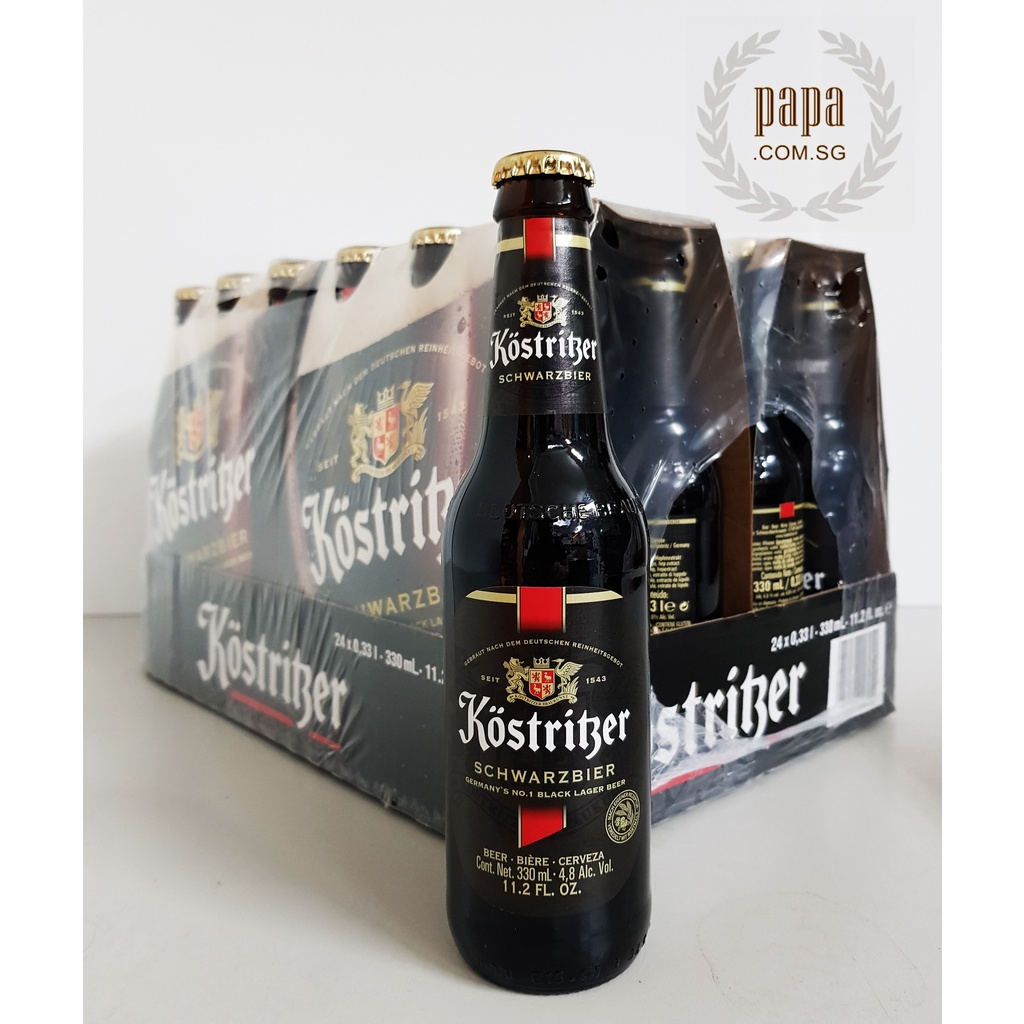 Köstritzer Schwarzbier - Traditional German Dark Lager - 4.8% abv (24 x ...