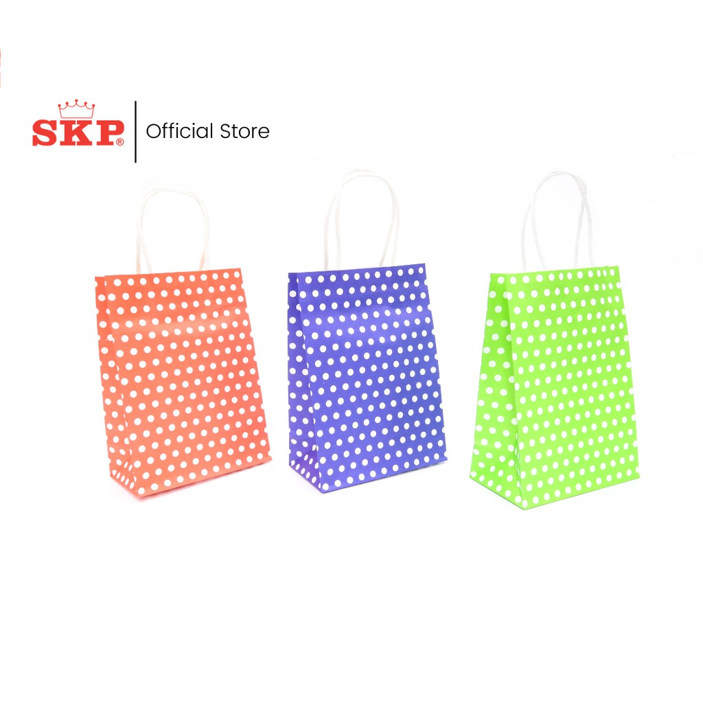 SKP Polka Dot Party Paper Gift Bags Shopee Singapore