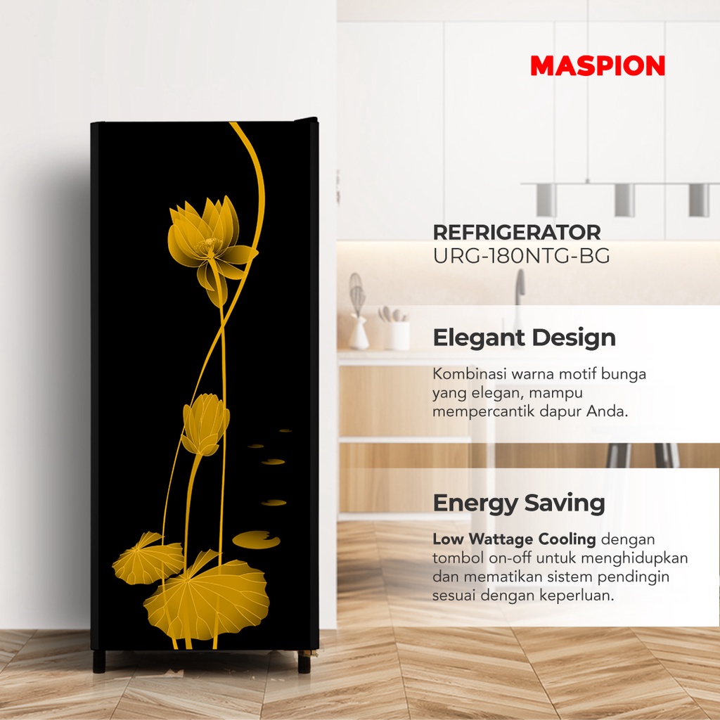 Maspion Kulkas Refrigerator Lemari ES 180 Liter URG-180 NTG-BG - Gambar 4