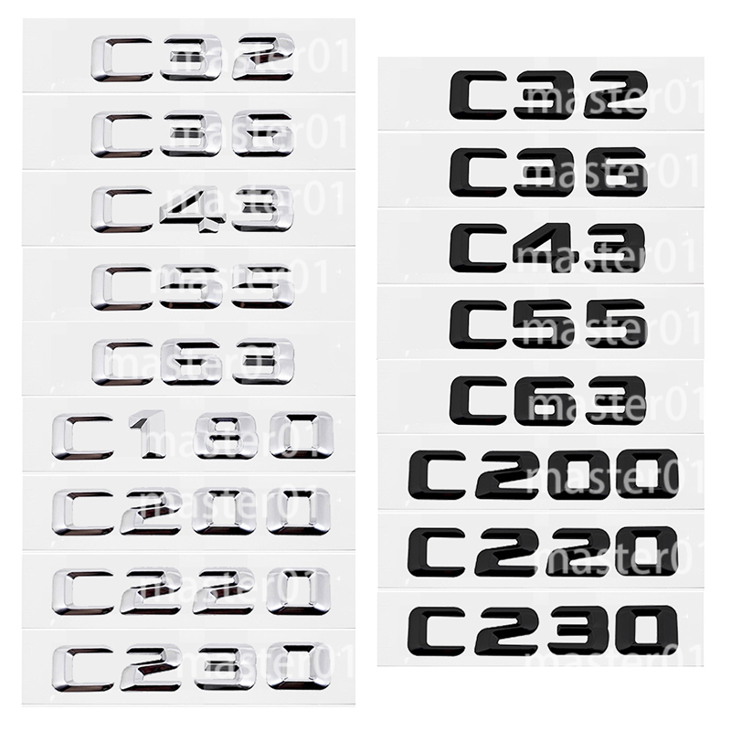 Metal Mercedes Benz C32 C36 C43 C55 C63 C180 C200 C220 C230 Car Sticker ...