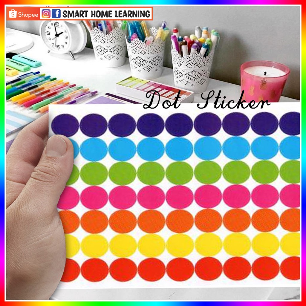 [FZSmartHome] Round Dot Self Adhesive Color Label Stiker Bulat Warna ...