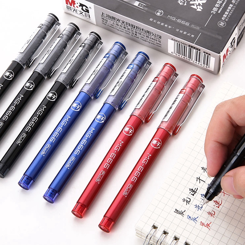 M&G 0.5mm Black/Red/Blue Ink Gel Pen Student Exam Signature Pen ...