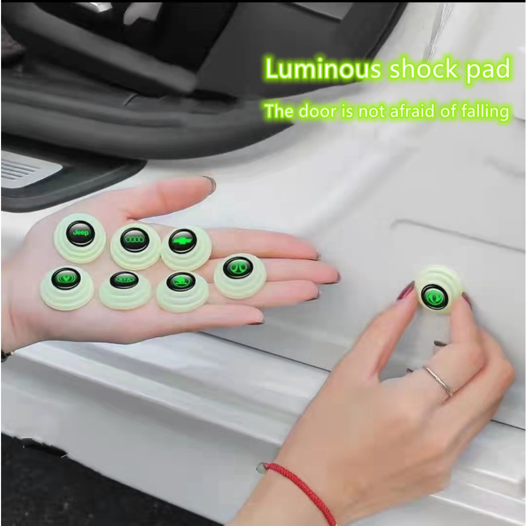 1 pcs door light-emitting shock pad silent pad luminous car shock pad for trunk hood