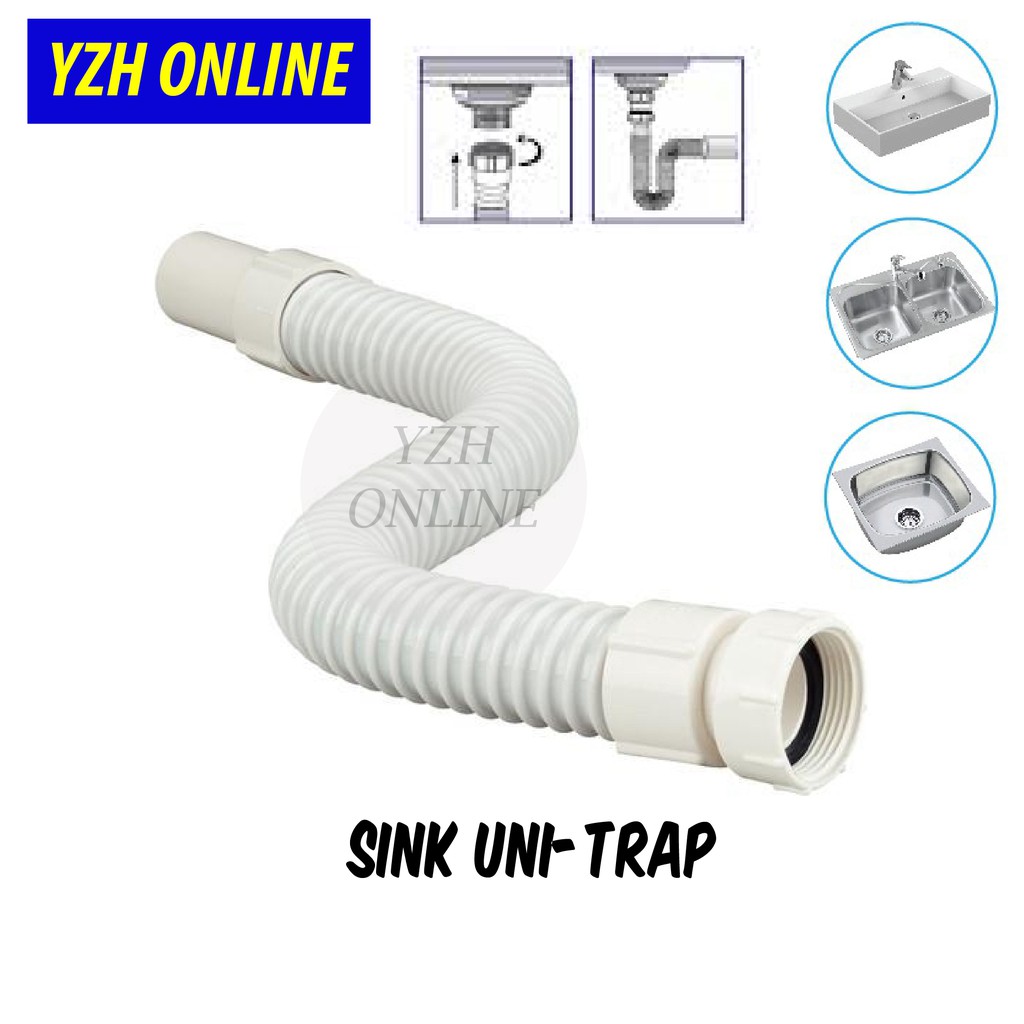 Flexible Waste Pvc Pipe For Plumbing Faucet Basin Kitchen Sink Water 