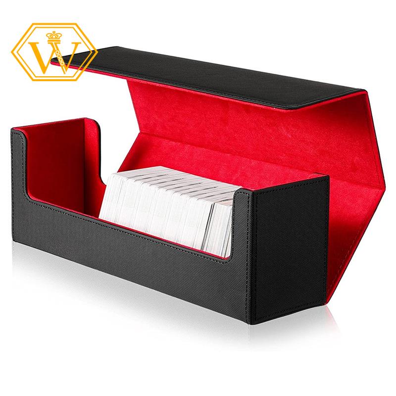 MTG Desk Box 400 Card Storage Box for Trading Card Games (Black+Red