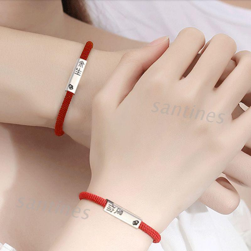 san 2Pcs Red String Fate Friendship Bracelets Kabbalah Protection