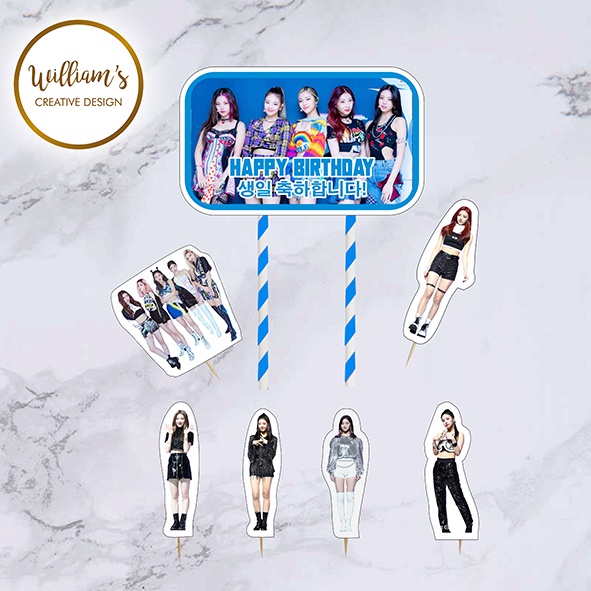 Itzy KPOP Birthday Cake Topper Cake Topper 7-pack | Shopee Singapore