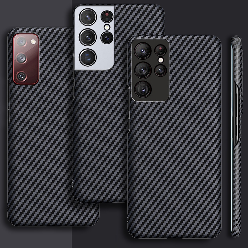 Carbon fiber Hard Case for Samsung Galaxy S22 Ultra S22+ S21+ S20FE