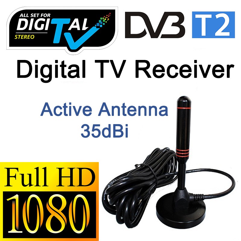 100 Copper Digital TV Antenna /Active Indoor Antenna for DVBT2 Box