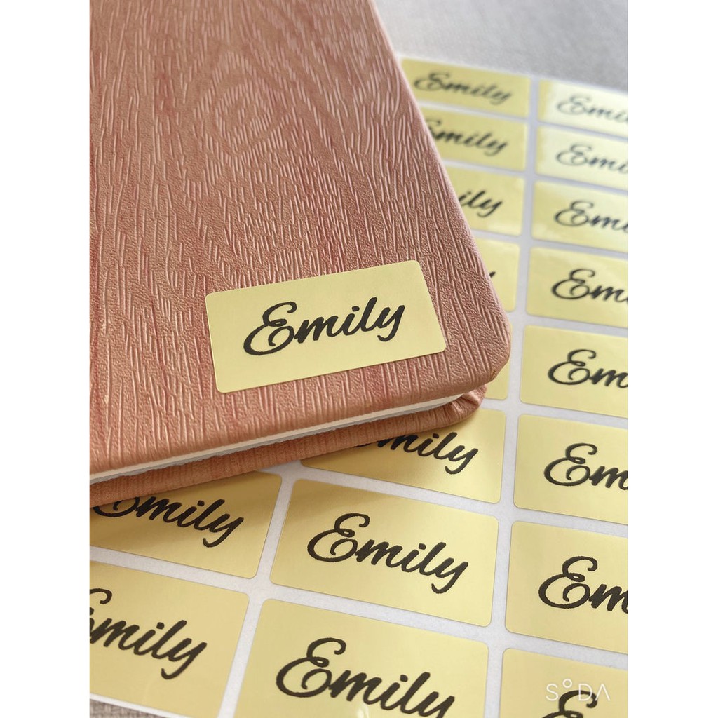 Gold name labels | Name label stickers | Waterproof labels | Gold name ...