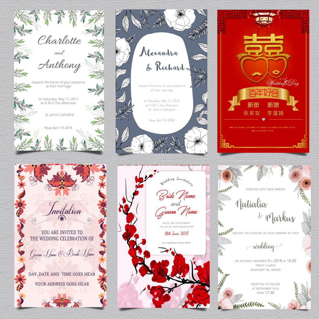 46 Wedding Invitation Front 271-276 Styles Look [Fashion Design] --Free ...